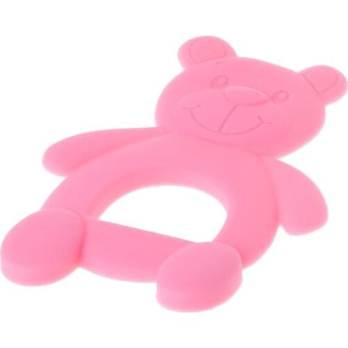 Baby Teether Bear Cute DIY Necklace Teething Massage Pain Relief Pacifier Newborn Orthodontic Oral Care Infants Food Grade