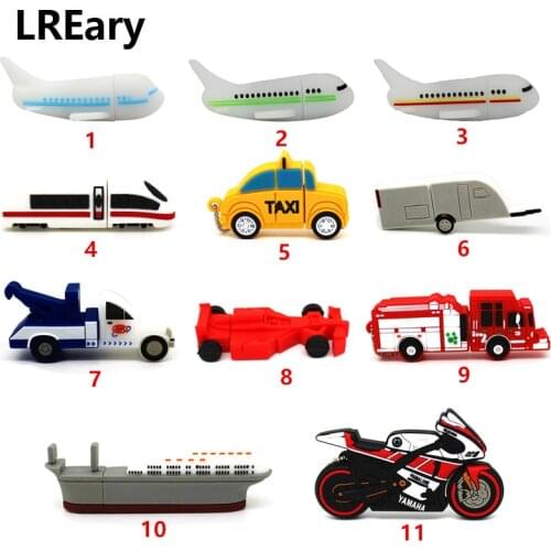 Car/plane/train/truck/motorcycle model Pen Drive Aircraft Airplane 4GB 8GB 16GB 32GB 64GB USB Flash Drive Pendrive memory stick