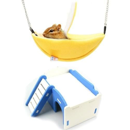 Banana Pet Hamster Hammock Cage House Nest Hamster Climb Toy Small House Animal Product