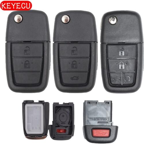 Keyecu Flip Remote Key Shell Case Fob for Pontiac G8 / Holden VE COMMODORE Omega Berlina Calais SS SV6 HSV GTS GM45 Blade