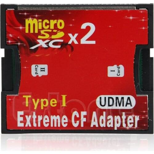 1/ 2 Port Slot SDHC TF to CF Type I Flash Compact Card Reader Adapter