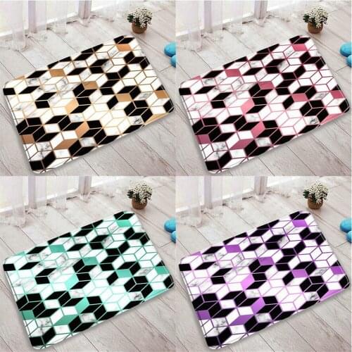 Marble Door Mat Hallway Balcony Kitchen Mats Cheaper Anti-Slip Shower Rugs Modern Geometry Living Room Bathroom Carpet Doormats