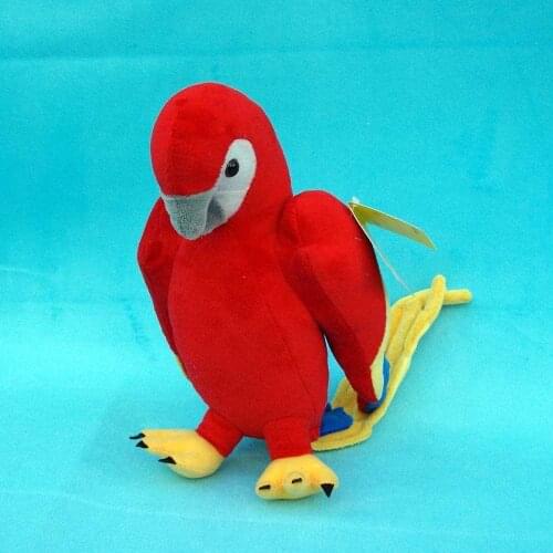 New cute parrot toy plush lovely red macaw toy cute parrot toy gift about 26cm 0079