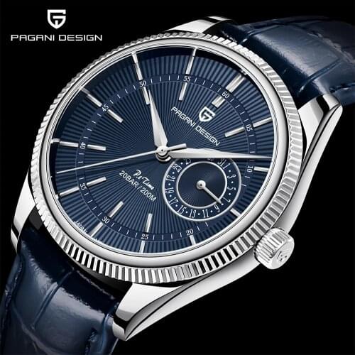 PAGANI DESIGN New Men Quartz Wristwatches Luxury Sapphire Glass Business Watches 200m Waterproof Stainless Steel Watch For Men