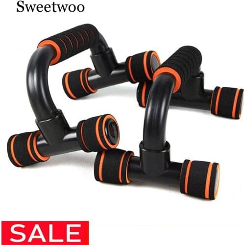 SWEETWOO Fitness Push Up Bar Stands Pushup Chest Bar I-Type Handles Hand Sponge Grip Bars Gym Muscle Training