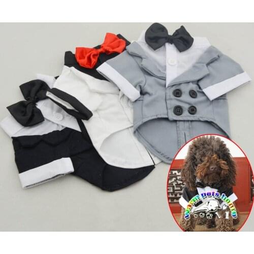 Dog wedding tuxedo dog products cotton dog clothes winter pets clothing dog coat prom dress