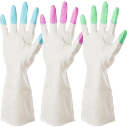 Kitchen Cleaning Waterproof Rubber Gloves Durable Household Laundry Dishwashing Gloves Kitchen Gloves Wash Dishes