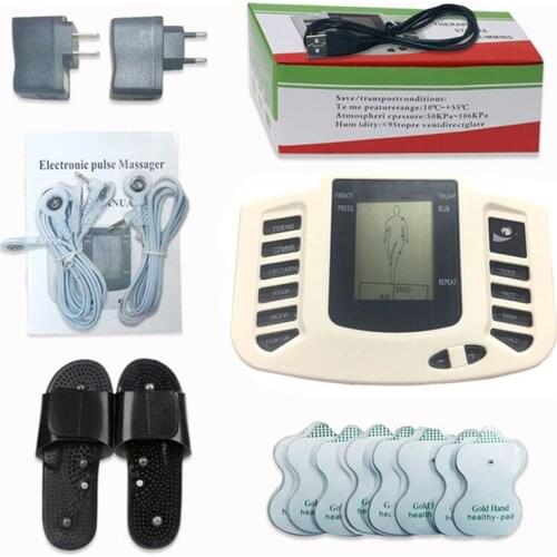 EMS Body Electrical Muscle Stimulator Tens Acupuncture Slimming Massager 16 Pads Digital Therapy for Back Neck Foot Health Care