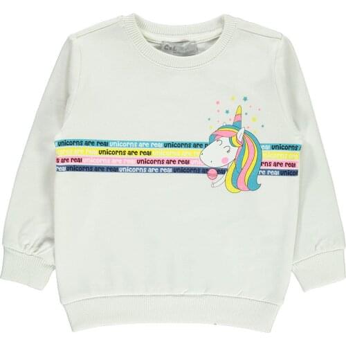 2020 Winter 2 Rope Long Sleeve Printed Badi and Tunic Knitted Top Crew Neck Cvl Girl Sweatshirt For 2 5 ages