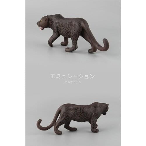 11.5cm 1pc Big Roaring Black Panther Leopard Models Forest Animal Action Figures Toys Gifts Collections DIY