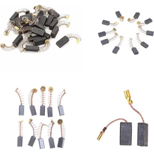 10 Pcs Mini Drill Electric Grinder Replacement Carbon Brushes Spare Parts For Electric Motors Rotary Tool 4 Sizes