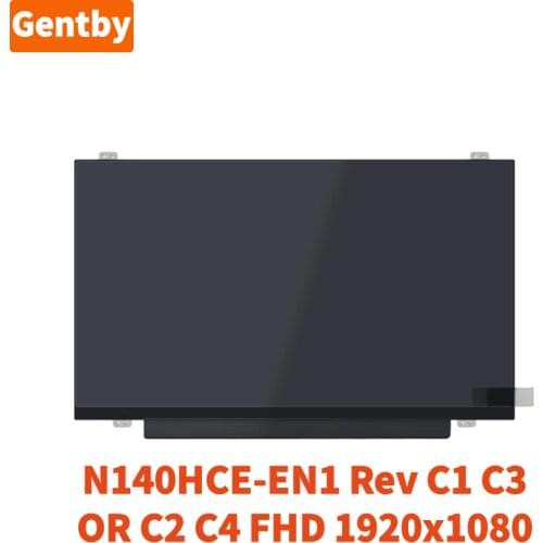 14" IPS FHD 1920X1080 LED Display LCD Screen for N140HCE-EN1 Rev.C1 C3 Or C2 C4 30pins LCD Screen Replacement