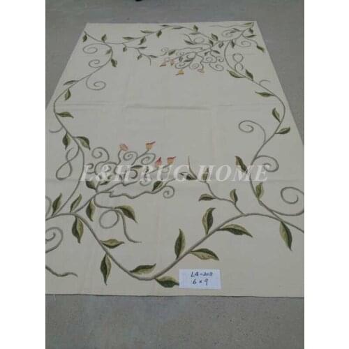 Free Shipping 6'X9' French Aubusson Rug, 100% hand woven New Zealand woolen rug