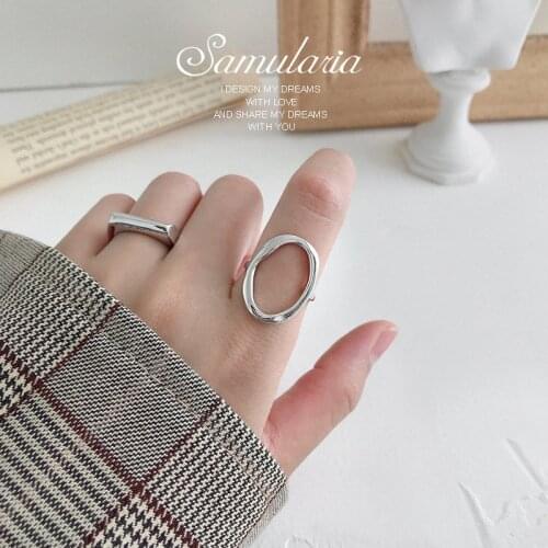 Bohemian Vintage Irregular Circle Chains Rings For Women Men Open Retro Antique Rings Wedding Jewelry