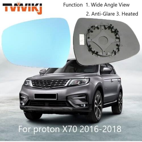 TVYVIKJ Side Rearview Mirror Blue Glass Lens For proton X70 Geely X7 Sport 2016-2018 Wide Angle View anti glare door mirror wing