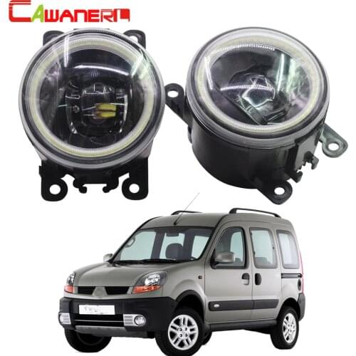 Cawanerl 2 X Car LED Fog Light Angel Eye DRL 12V For Renault Kangoo Grand Kangoo 2007 2008 2009 2010 2011 2012 2013 2014 2015