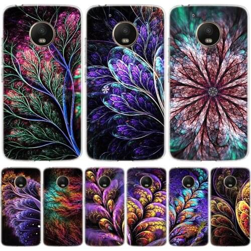 Mandela flower art Feather Phone Case For Motorola Moto G9 G7 G8 G6 G5S E6 E5 Plus Power Play One Action Macro EU Gift Coque Cov