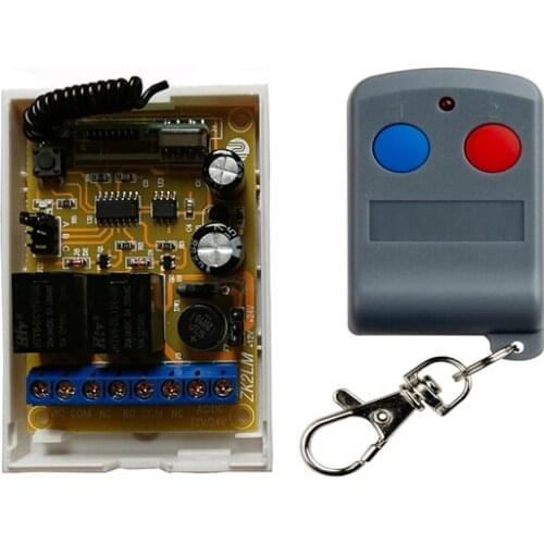 DC 12V 24V 10A 2CH RF Wireless Remote Control 1*Receiver & 1*Transmitter learning button