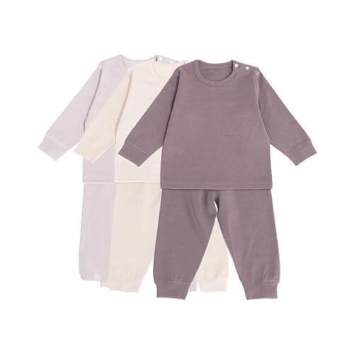 Baby Autumn Pure Cotton Underwear Sets Infant Girls Boys Round Neck Elastic Pajamas Set 2 Pieces Pants + Tops Toddler Sleepwear