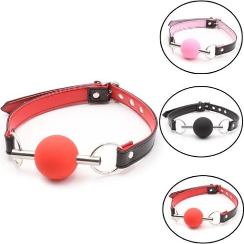 Erotic Silicone Ball Open Mouth Gag Slave Gag BDSM Bondage Restraint Roleplay Adult Games Sex Toys For Couples