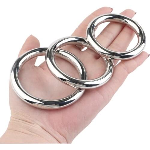 Stainless Steel Penis Ring Male Penis Ring Delay Ejaculation Ring Sex Toys For Men BDSM Toys Erotic Scrotum bondage Cock ring 18