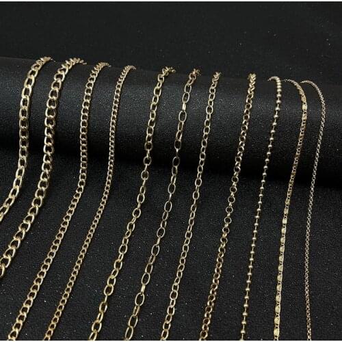 Fashion Top Quality Gold Chain Mens For DIY Jewelry Making Supplies chains Findings Accessories