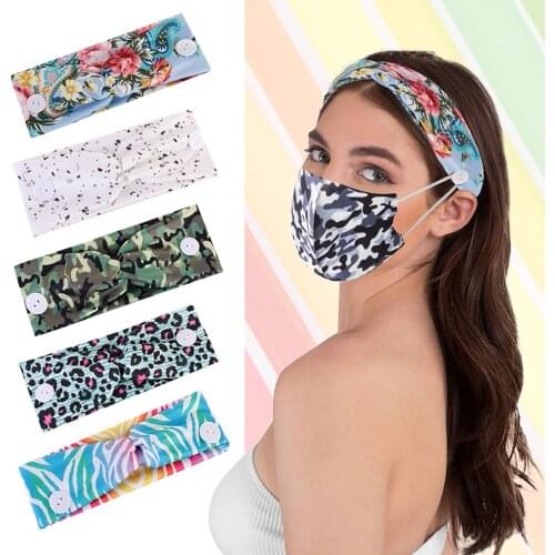 Fashion Tie Cycling Yoga Sweat Temperament Camouflage Headband Women Sweatband Yoga Hair Bands Sweat Wash Bands Sports Safety