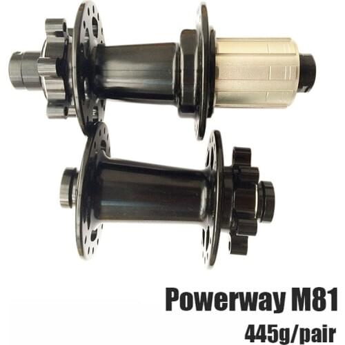 MTB Powerway M81 MTB AM trail enduro Disc J-bend Hub 12mm thru axle DH Aluminum 24-24h 28-28h 32-32h Hub Shima or XD