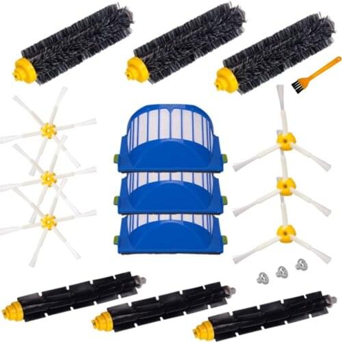 Assembly Kit for IRobot Roomba 600 Series and 500 Series Not Applicable for 645 655, Main Brush Side Brush Filter