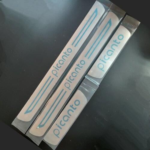 Stainless Steel Door Sill Scuff Plate Guard Kick Pedal Cover Car Accessories For Kia Picanto Xline X Gt-Line 2013-2017 2018 2019