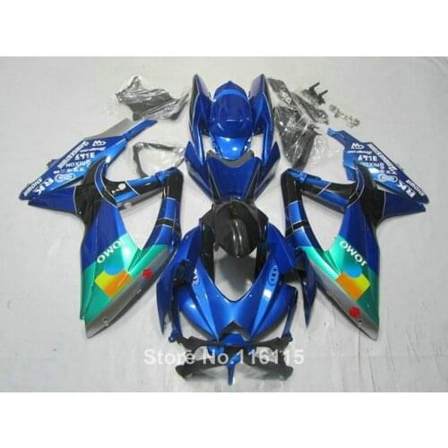 Fairing kit for SUZUKI K8 K9 GSXR 600 700 2008 2009 2010 GSXR600 GSXR750 08 09 10 blue green JOMO fairings 62-18