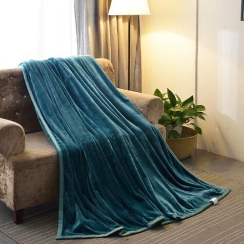 Solid color coral fleece blanket, home sofa bed blanket warm fluff blanket Office blanket,Big size 200X230cm