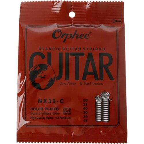 Orphee NX35-C 6pcs Classical Guitar Strings 028-045 Inch Nylon Core Steel Plated 62KF