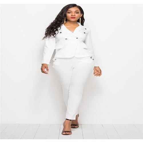 Autumn Sexy New Product Casual Suits Fashion European American Foreign Trade Female Sets Black And White Two Colors