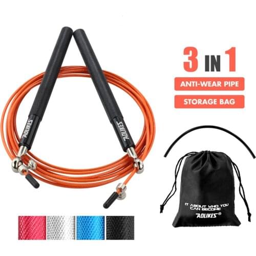Crossfit Speed Jump Rope Professional Skipping Rope For MMA Boxing Fitness Skip Workout Training With Carrying Bag Spare Cable