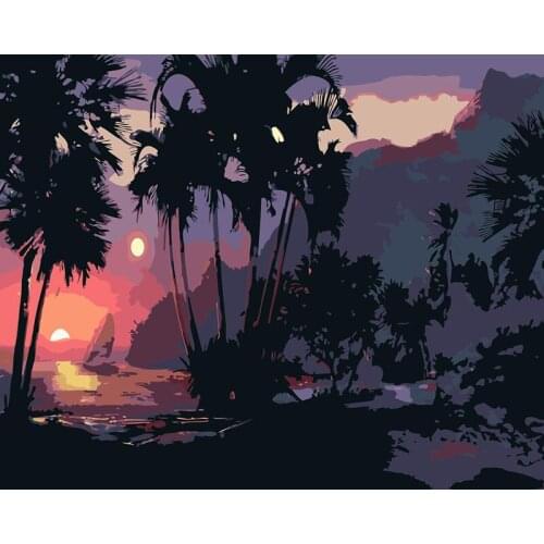 ROYALDREAM Forest landscape Diy Digital Painting By Digital Modern Wall Art Pictures For The Home Wall Art Works