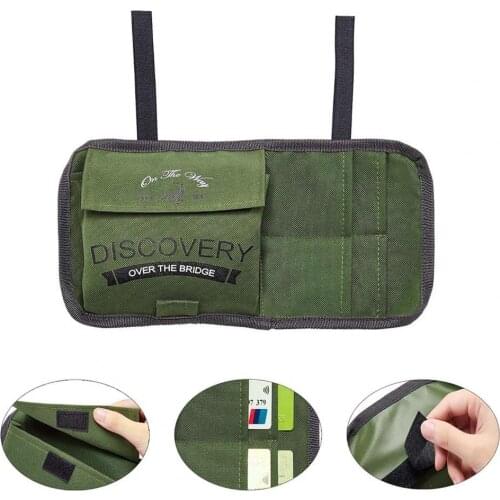 Universal Durable Multi-pocket Auto Sun Visor Organizer Storage Pouch Holder Auto parts