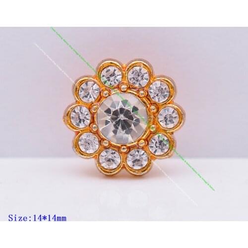 10pcs 14mm Sparkling Silver Rhinestone Crystal Floral Concho Screwback For Leathercraft Belt Saddle Handcraft Accessories