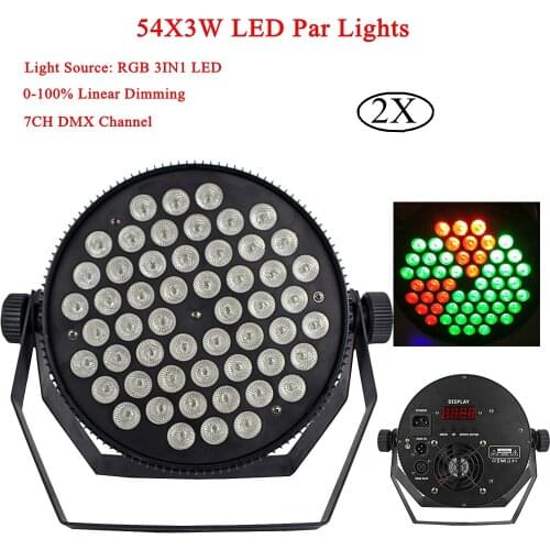 High quality 54X3W Stage Light LED RGB 3IN1 Par Light DMX512 Control Professional LED Bar Disco DJ Party Stage Lights Equipment