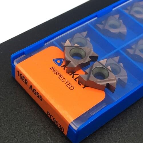 10pcs 16ER AG55 PC9030 Carbide inserts Thread Turning Tools Cutting Tool CNC Lathe cutter 16ER AG55