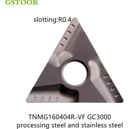 10PCS TNMG160404R VF GC3000 TNMG160404L VF GC3000 Lathe Cutter Inserts Cermet Turning Tools For Steel and Stainless Steel