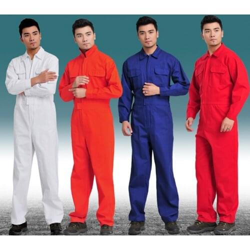 100% Cotton Welding Clothing Work Clothing Men Work Jumpsuits Mechanical Auto Repair Uniform Factory Porter Sailors Coveralls