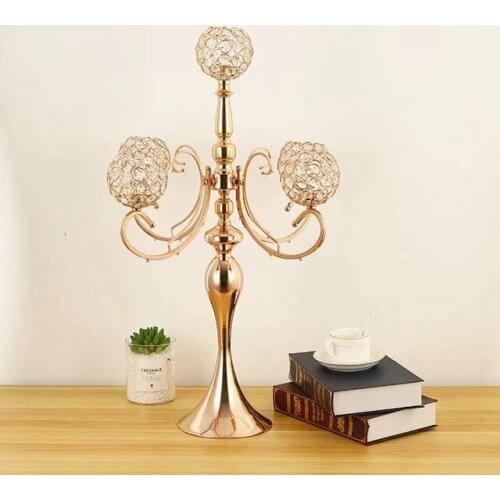 12pcs)New style 5 arms Candelabra Wedding Candelabra Candelabras Wedding Decoration qq299
