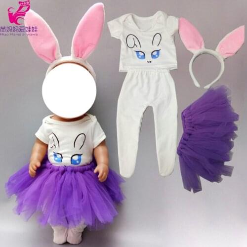 17 inch reborn baby Doll rabbit clothes pants skirt 18 inch girl doll clothes trousers outfit baby girl birthday gift