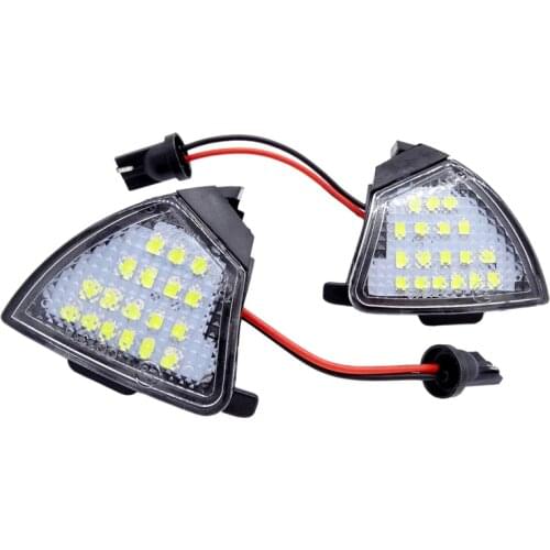 2 Pcs LED Side Rearview Mirror Ground Lamp Welcome Puddle Light For Vw Golf 5 Mk5 MkV Passat B6 Jetta Eos Golf6 Variant