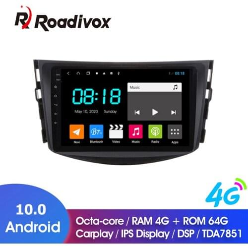 9" Android 10.0 RAM 4G ROM 64G for Toyota RAV4 2007-2011 Car Dvd Gps Navigation Radio Multimedia Player Stereo Head Unit