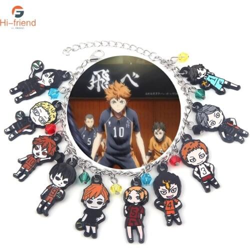Anime Haikyuu Hinata Shoyo Bracelet Adjustable Pendant Wrist Strap Bracelet Volleyball Boy for Women Men Gift Jewelry