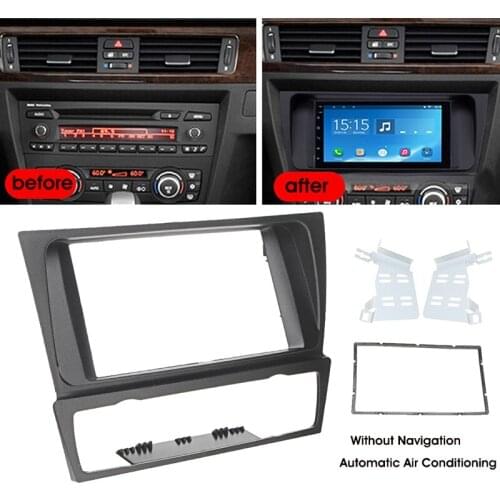 2Din Car Radio Stereo Fascia Panel Mounting Kit For-BMW 3 Series E90 E91 2004-2012