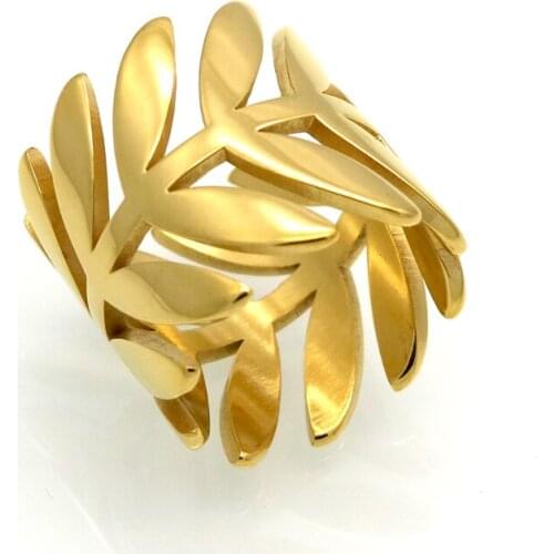 Brand Classic GORGEOUS TALE Delicate Leaf Branch Ring Everyday Women Jewelry Gold Color Woman Ring For Wedding Bridesmaid