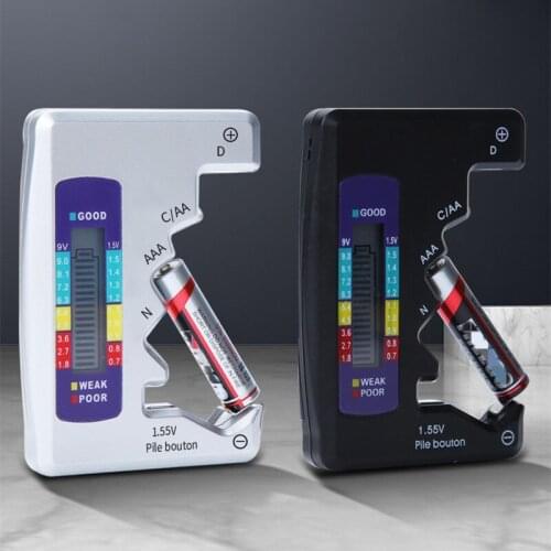 Digital Battery Tester LCD Display C D N AA AAA 9V 1.5V Button Cell Battery Capacity Check Detector Capacitance Diagnostic Tool